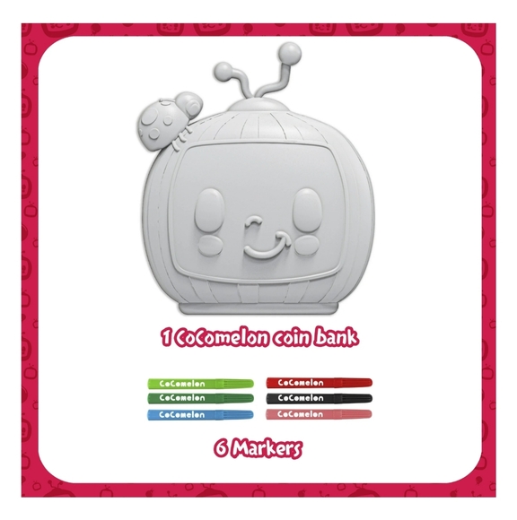Cocomelon Color & Save Coin Bank- DIY Savings Bank- 1 Cocomelon Theme Coin Bank - Picture 3 of 6